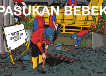 Pasukan Bebek oleh Dinas Pekerjaan Umum Semarang atasi banjir. MOJOK.CO