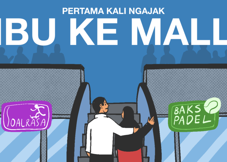 Pertama kali ajak ibu ke pusat perbelanjaan modern (mall) di Surabaya. Haru dan bahagia MOJOK.CO