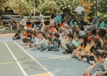 Peserta kegiatan Main Bareng Lareplay di Taman Bakung, Baciro, Kota Yogyakarta MOJOK.CO