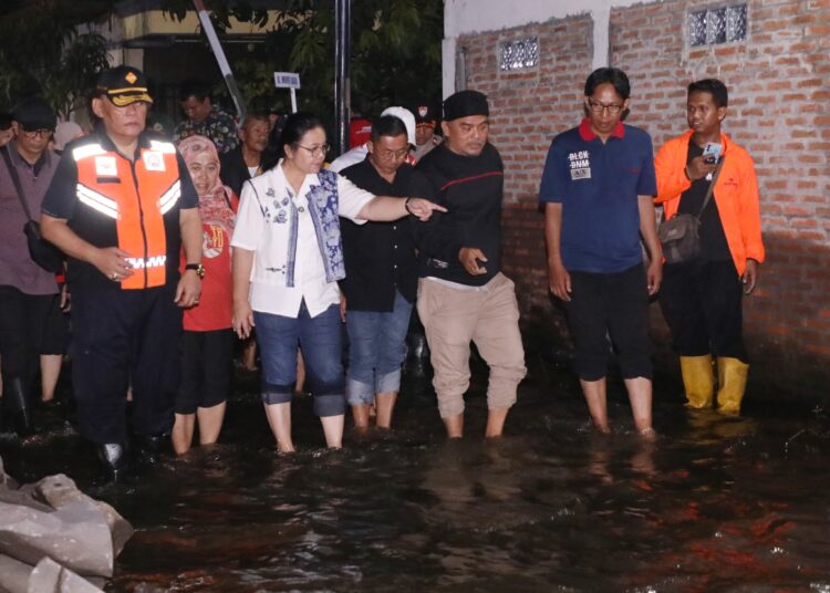 Agustina tinjau banjir. MOJOK.CO