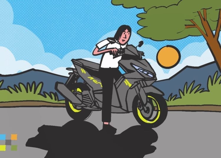 Nasib motor Yamaha Aerox 2023 usai diisi BBM jenis Pertalite, jadi brebet di Jawa Timur. MOJOK.CO