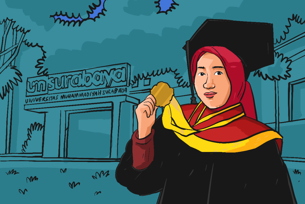 Wisudawati jual harta berharga untuk kuliah di Universitas Muhammadiyah Surabaya (UMSurabaya), sempat ditolak di PTN. MOJOK.CO