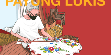 Perajin payung hias di Paguyuban Ngudi Rahayu, Juwiring, Klaten. MOJOK.CO