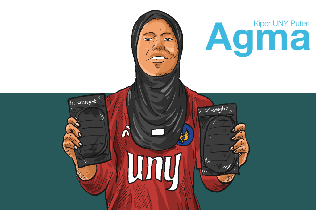 Kiper tim futsal putri UNY, Agma. MOJOK.CO