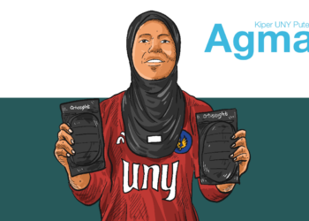 Kiper tim futsal putri UNY, Agma. MOJOK.CO