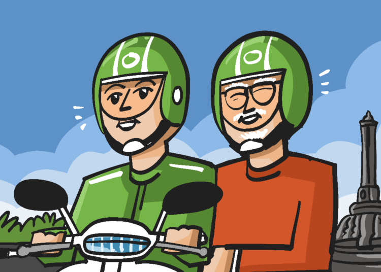 Driver ojol di Simpang Lima Semarang terlalu Ramah. MOJOK.CO