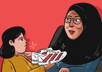 Hadiah sepatu mahal merek Adidas untuk ibu dari gaji UMR Jogja. MOJOK.CO