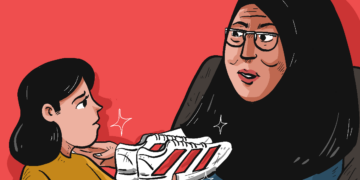 Hadiah sepatu mahal merek Adidas untuk ibu dari gaji UMR Jogja. MOJOK.CO