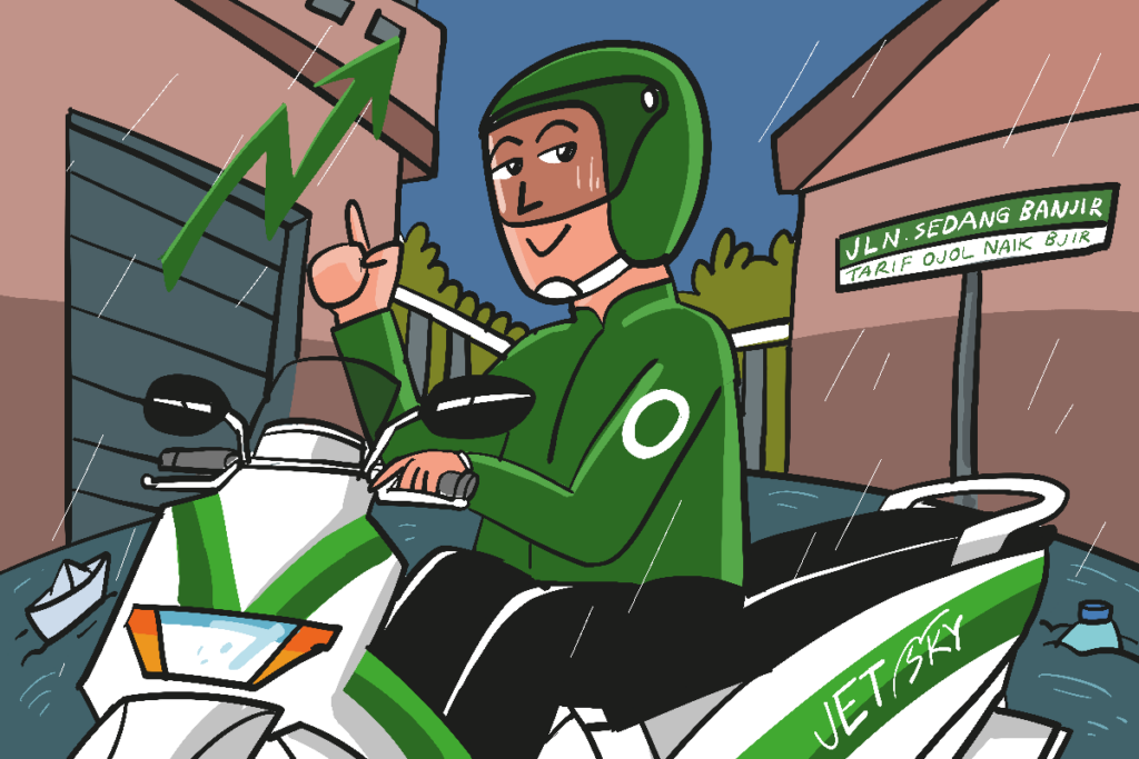 Driver ojek online (ojol) Semarang cari untung di tengah kebingungan penumpang MOJOK.CO