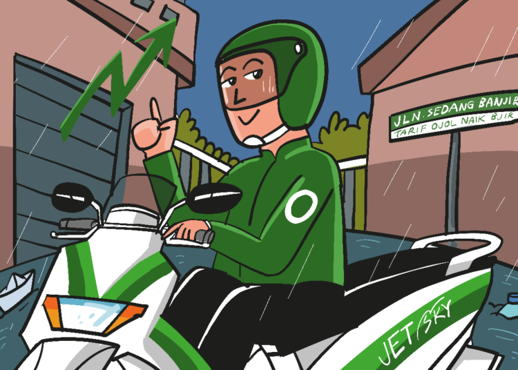 Driver ojek online (ojol) Semarang cari untung di tengah kebingungan penumpang MOJOK.CO