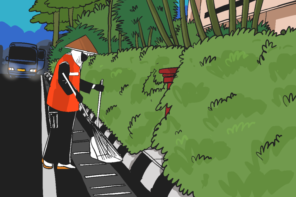 Ibu tunggal kerja sebagai petugas kebersihan DLH di Semarang. MOJOK.CO