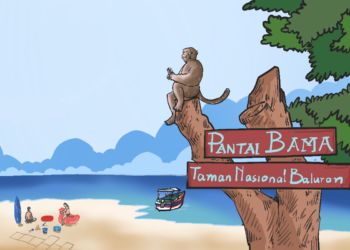 Wisata Pantai Bama di Taman Nasional Baluran, Situbondo: Indah tapi waswas gangguan monyet MOJOK.CO