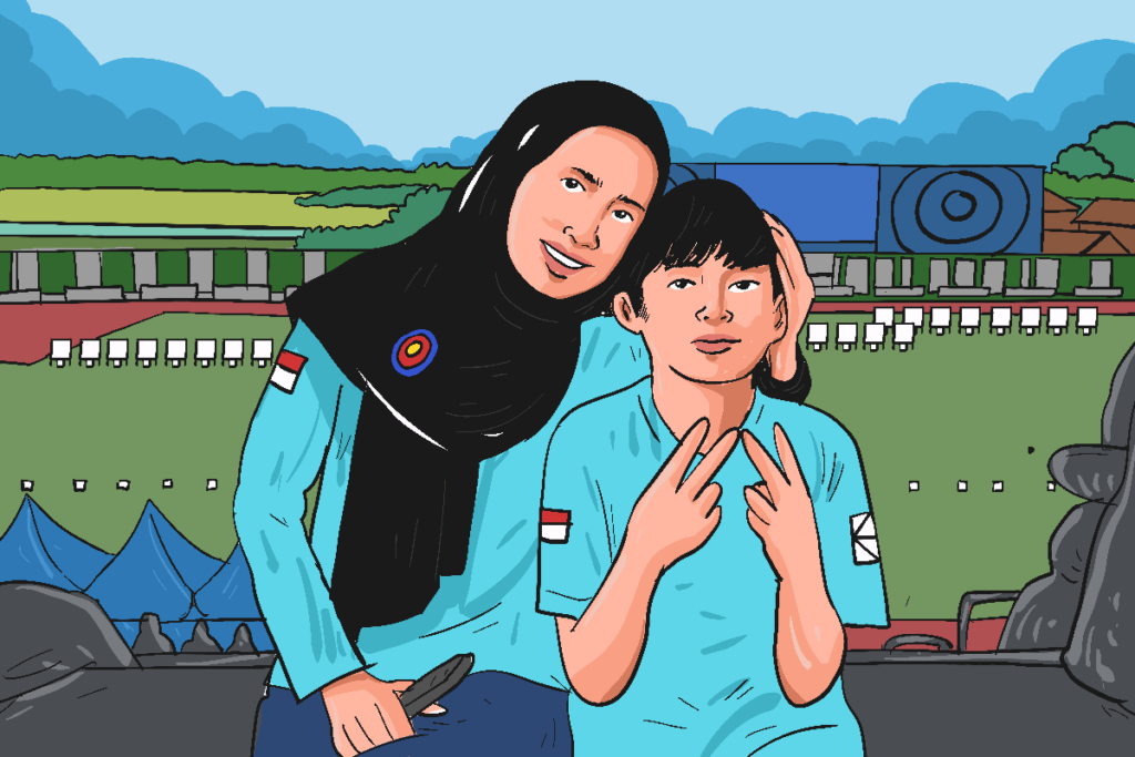 Kegigihan bocah 11 tahun dalam kejuaraan panahan di Kudus MOJOK.CO