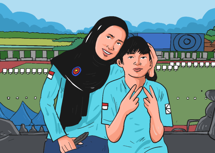 Kegigihan bocah 11 tahun dalam kejuaraan panahan di Kudus MOJOK.CO