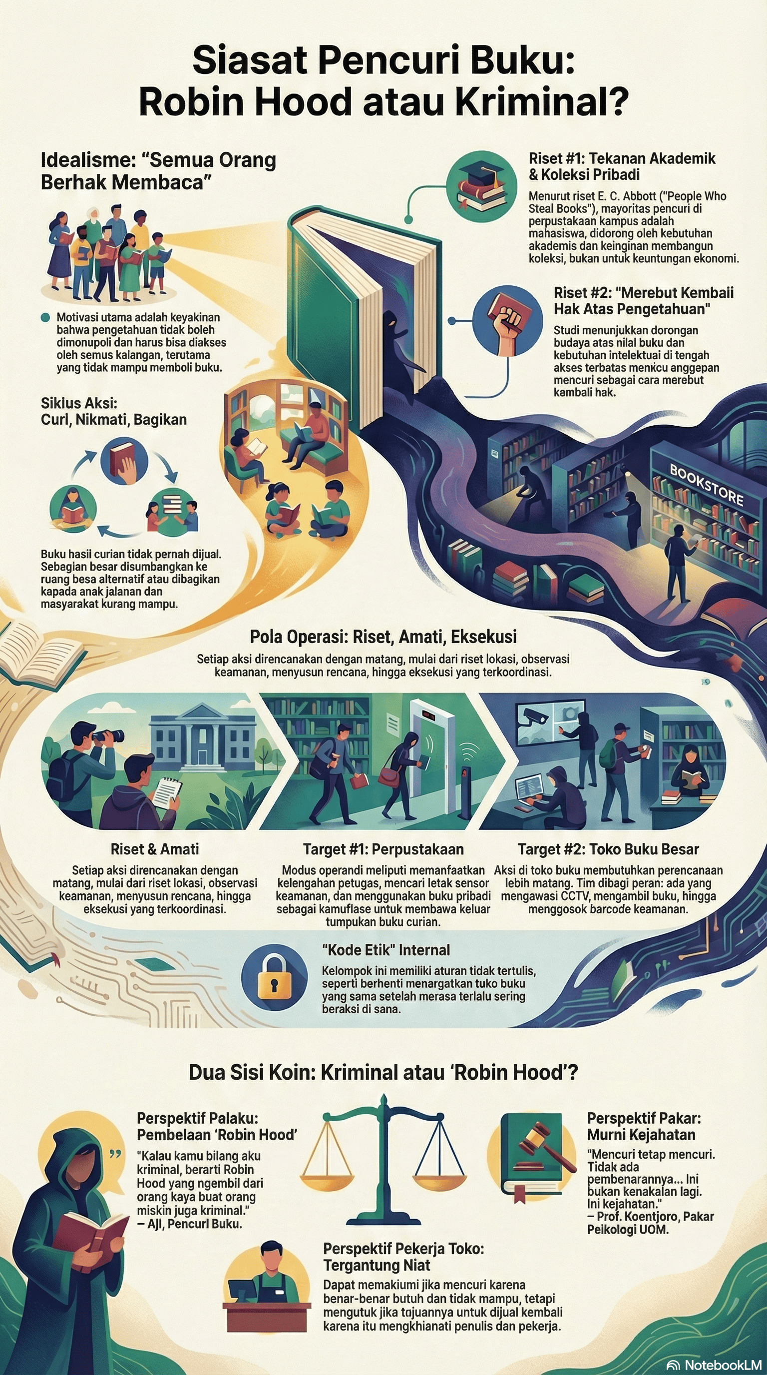 infografis pencuri buku.MOJOK.CO