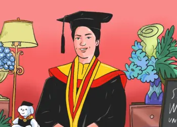 Olin, wisudawan terbaik Universitas Muhammadiyah Madiun (UMMAD) pada 2025. MOJOK.CO