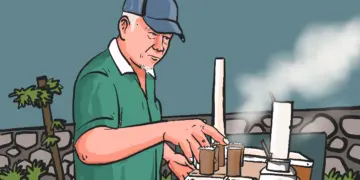 Penjual kue putu di Jogja. MOJOK.CO