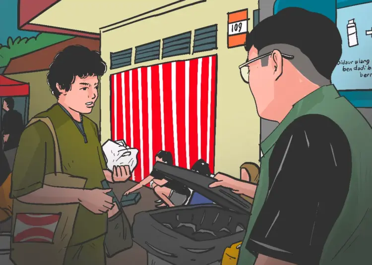 Volunteer di festival dandangan kudus. MOJOK.CO