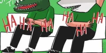 Pekerja gila Surabaya yang melamun di Danau UNESA. MOJOK.CO