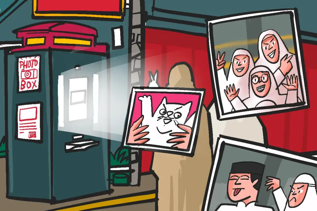 Gen Z photobox di Tugu Jogja