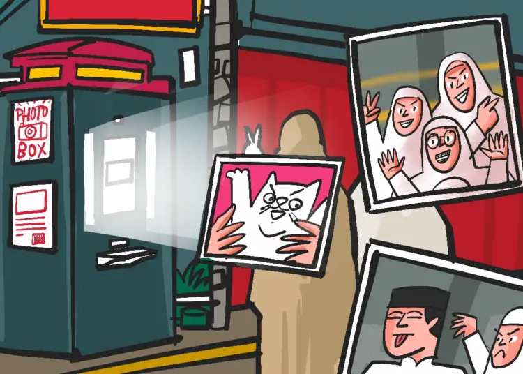 Gen Z photobox di Tugu Jogja