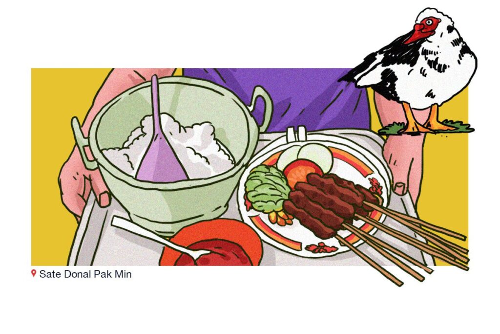 Sate entok di Kaliurang, Jogja