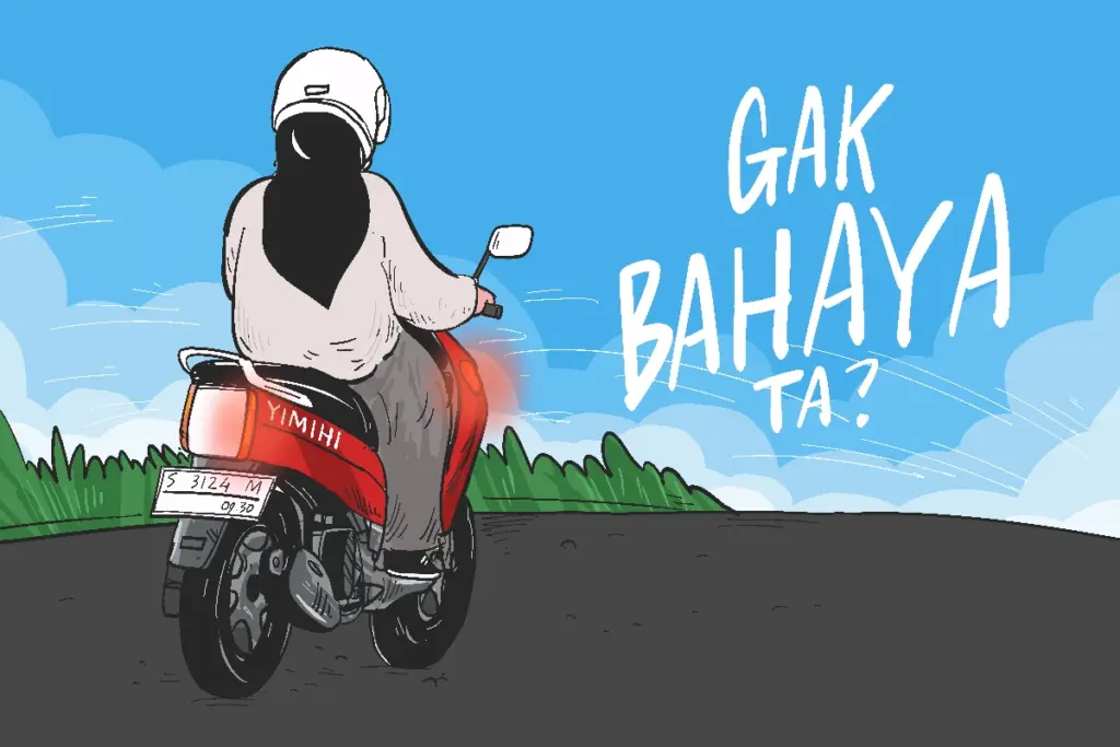 Pengendara motor plat K ngga ngerti fungsi zebra cross, lampu, sein, hingga spion MOJOK.CO