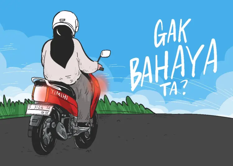 Pengendara motor plat K ngga ngerti fungsi zebra cross, lampu, sein, hingga spion MOJOK.CO