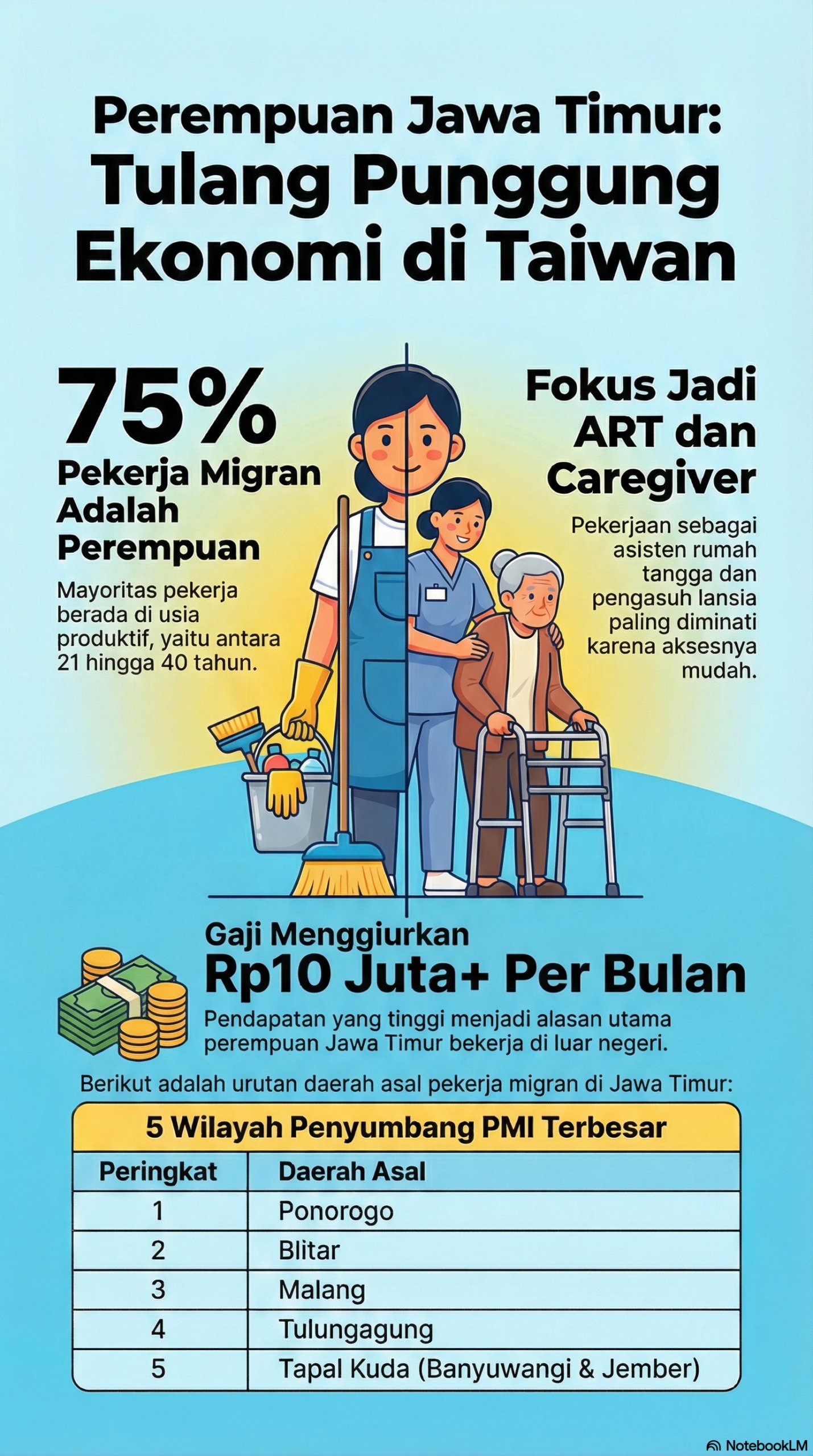 Perempuan Tulungagung kerja ke luar negeri menjadi perawat lansia (caregiver) di Taiwan: gaji besar tapi batin tersiksa MOJOK.CO