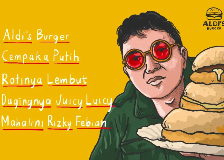 Burger Aldi Taher Juicy Lucy Mahalini Rizky Febian DUAR CUAN! MOJOK.CO