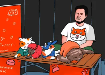 Cat therapy di Jalan Tunjungan Surabaya yang merawat 12 kucing. MOJOK.CO