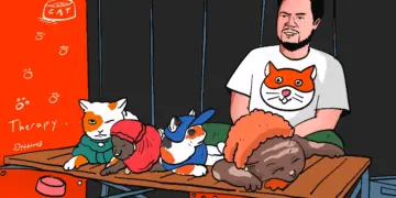 Cat therapy di Jalan Tunjungan Surabaya yang merawat 12 kucing. MOJOK.CO