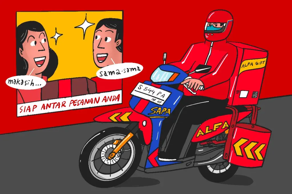 Kurir Alfagift, layanan Alfamart penyelamat pekerja Jakarta