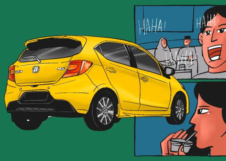 Mudik ke desa naik mobil pribadi Honda Brio, niat ikuti standar sukses dan pencapaian hidup tapi tetap dihina MOJOK.CO