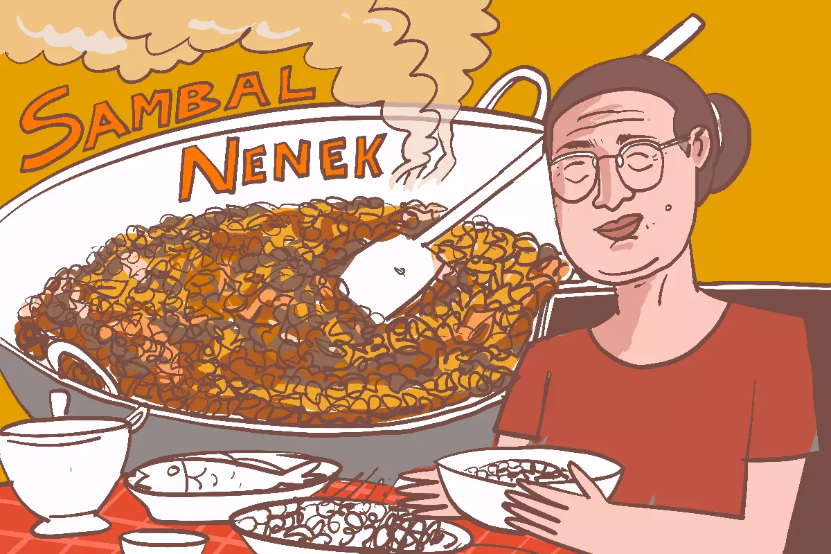 Sambal buatan nenek untuk keluarga saat lebaran Idulfitri