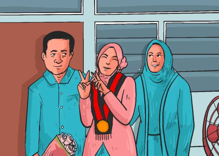 Lulusan farmasi PTS Jogja foto keluarga