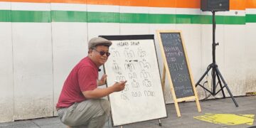 Lewat Setu Sinau, Jalan Malioboro Kota Yogyakarta tidak hanya jadi tempat wisata. Tapi juga ruang edukasi untuk belajar budaya Jawa, termasuk aksara Jawa MOJOK.CO