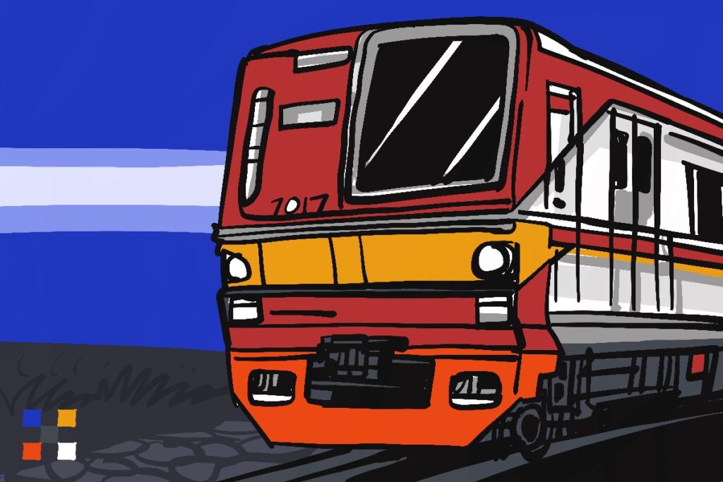 Kerja di Jakarta naik transum kereta KRL