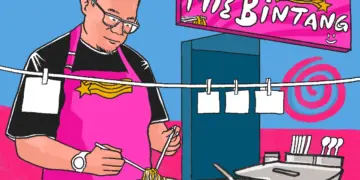 Mie ayam bintang di Jakarta. MOJOK.CO