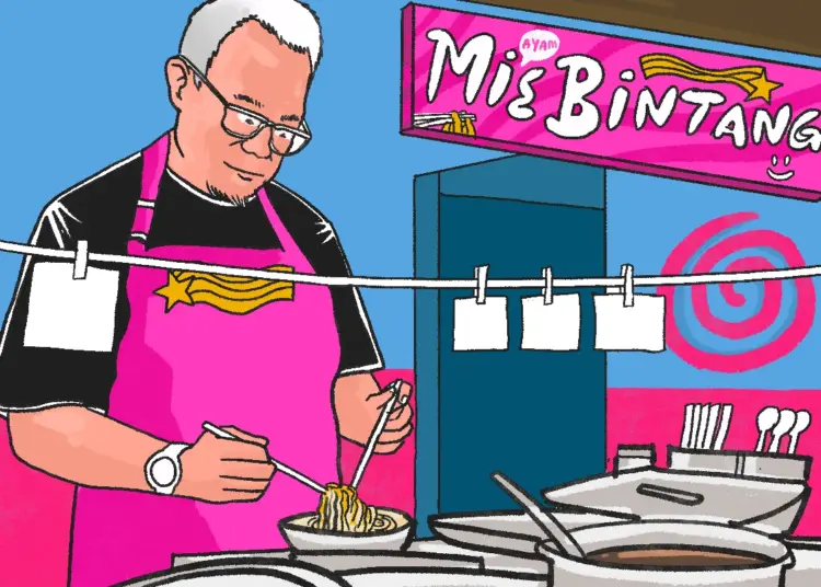 Mie ayam bintang di Jakarta. MOJOK.CO