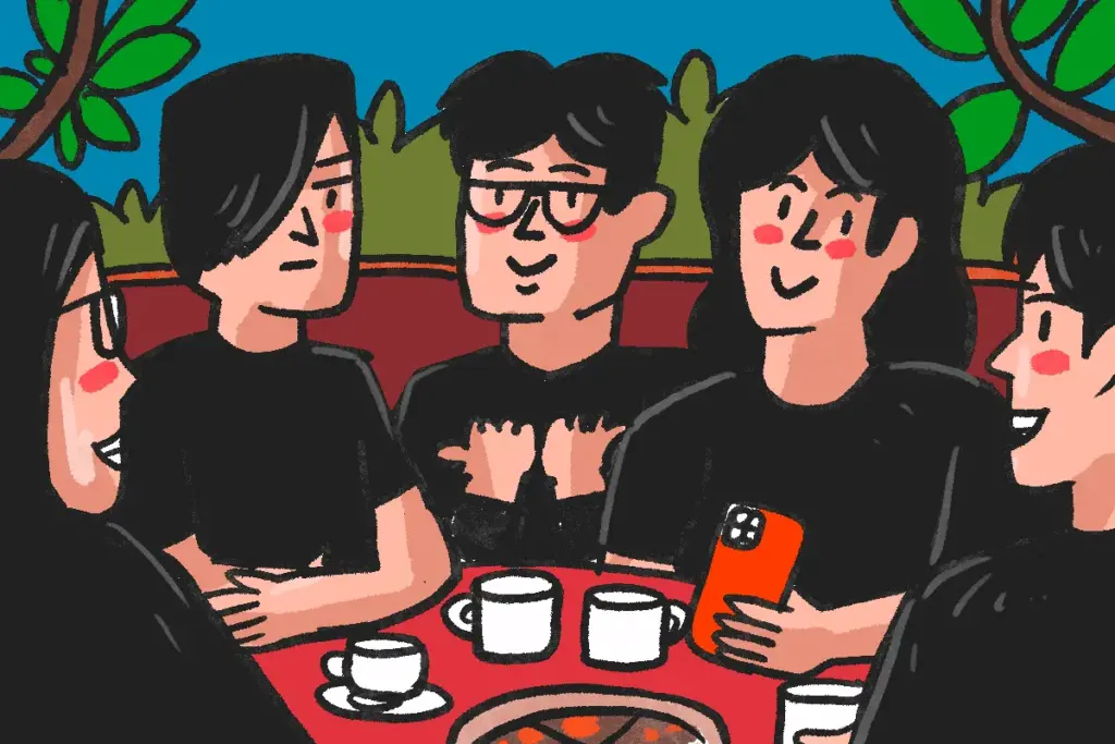 Tongkrongan gen Z di coffee shop