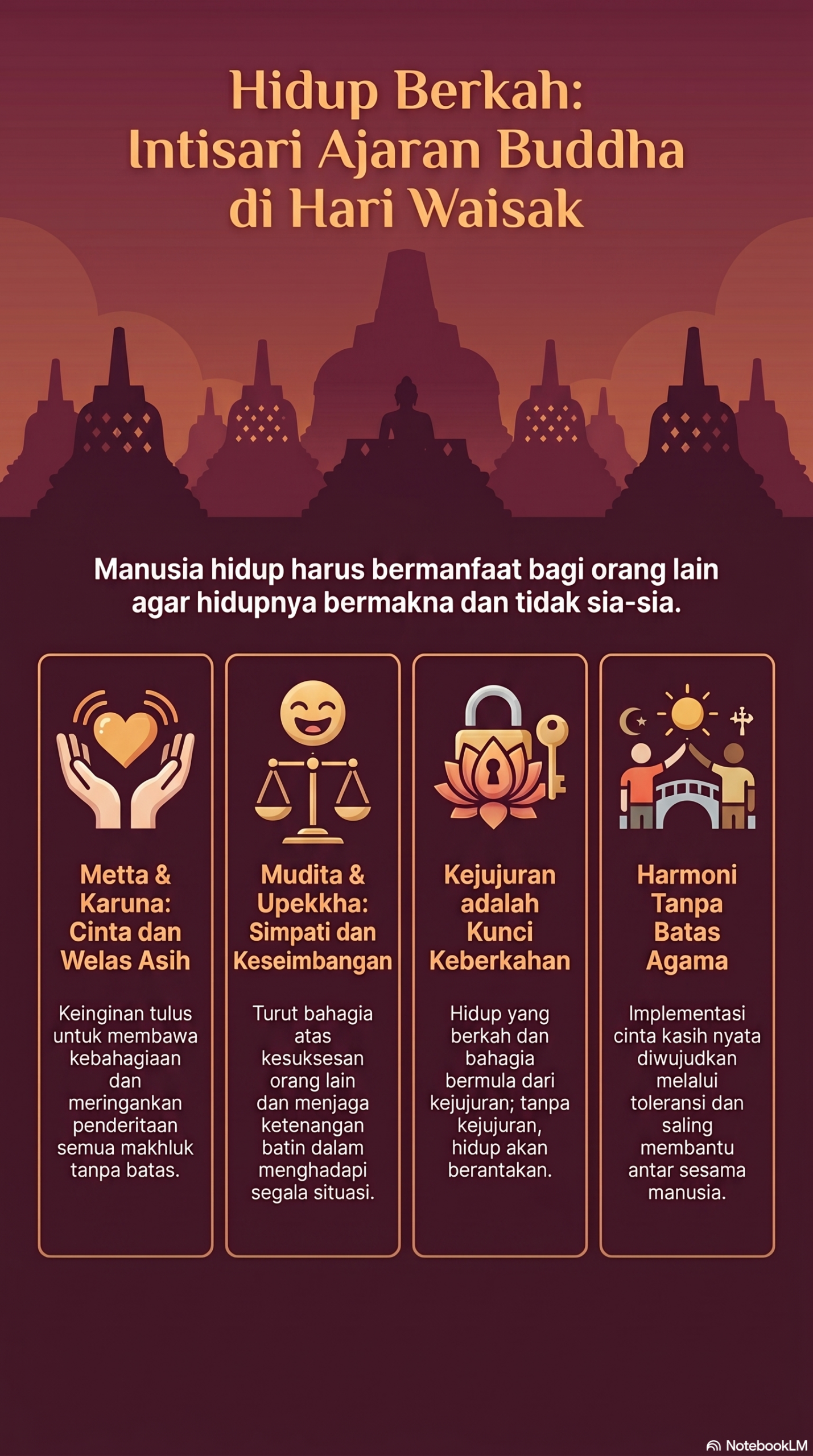 4 ajaran Buddha MOJOK.CO
