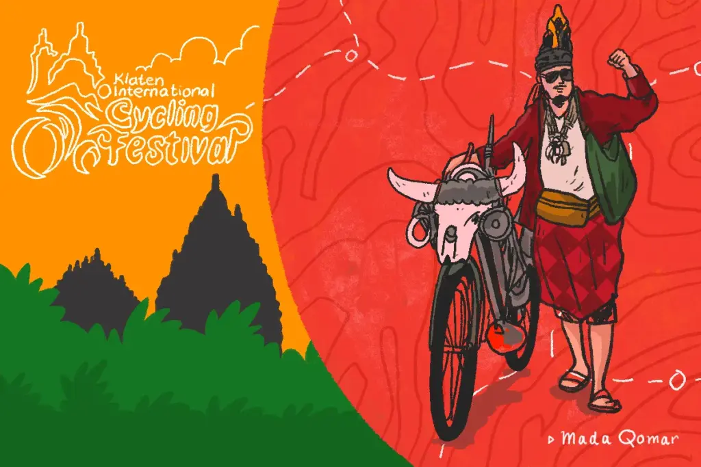 Peserta nyentrik gowes ke Klaten untuk ikut KLIC Fest 2026. MOJOK.CO
