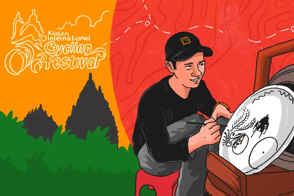 Pesona Gerabah Lukis Khas Klaten di Festival Sepeda Internasional, Sukseskan Misi Kebudayaan yang Memukau Bule.MOJOK.CO