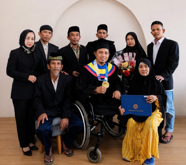 Rozi dan keluarga. MOJOK.CO