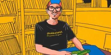 Edi Dimyati, alumnus Unpad yang mendirikan perpustakaan di Jakarta Timur. MOJOK.CO