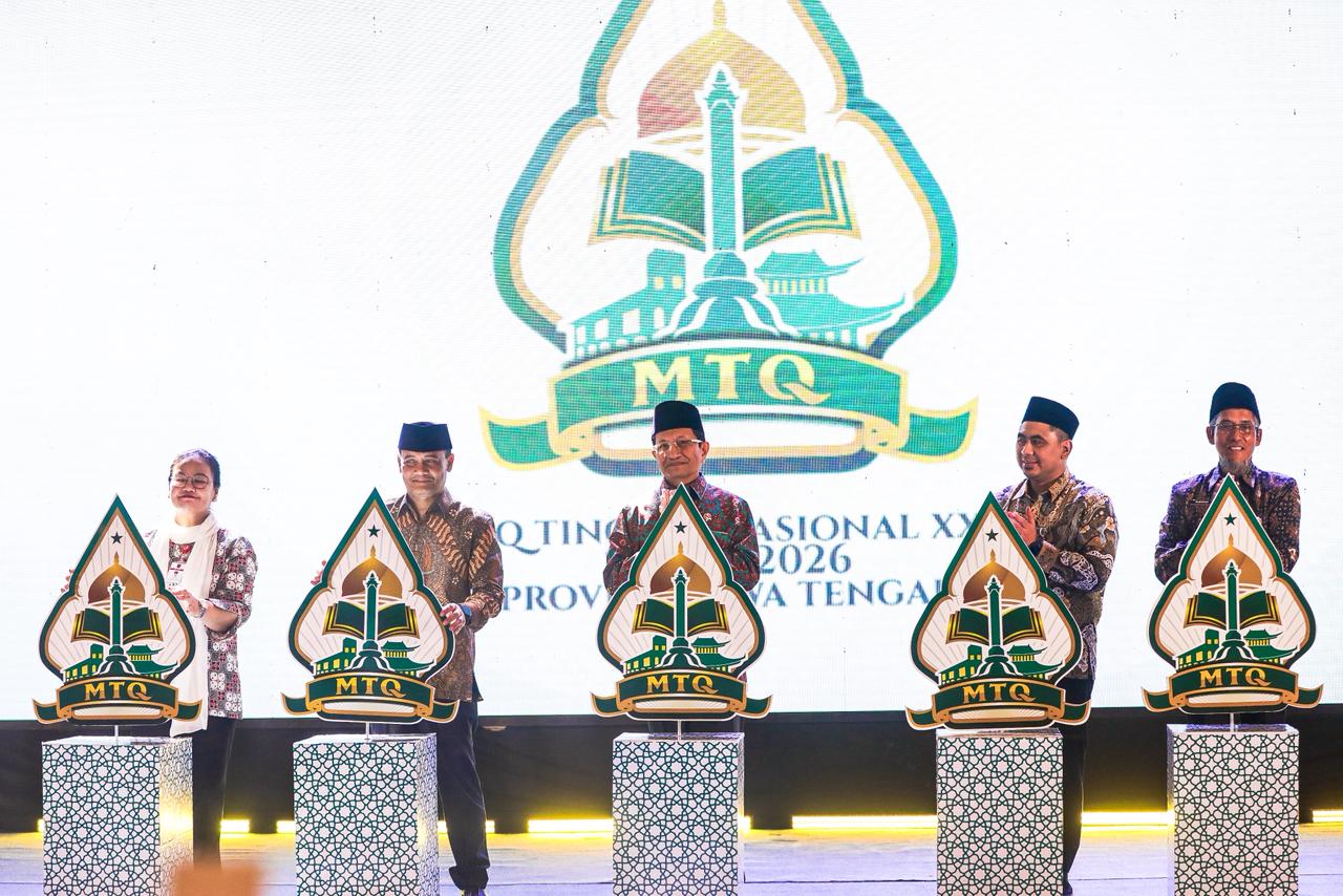 Peluncuran logo dan maskot MTQ Nasional XXXI di Semarang, Jawa Tengah MOJOK.CO