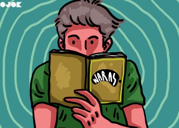 Tingkatkan literasi dengan baca buku. MOJOK.CO