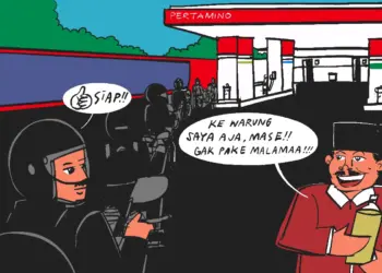 Pom mini warung madura kini jadi solusi di tengah antrean panjang SPBU yang tidak masuk akal MOJOK.CO