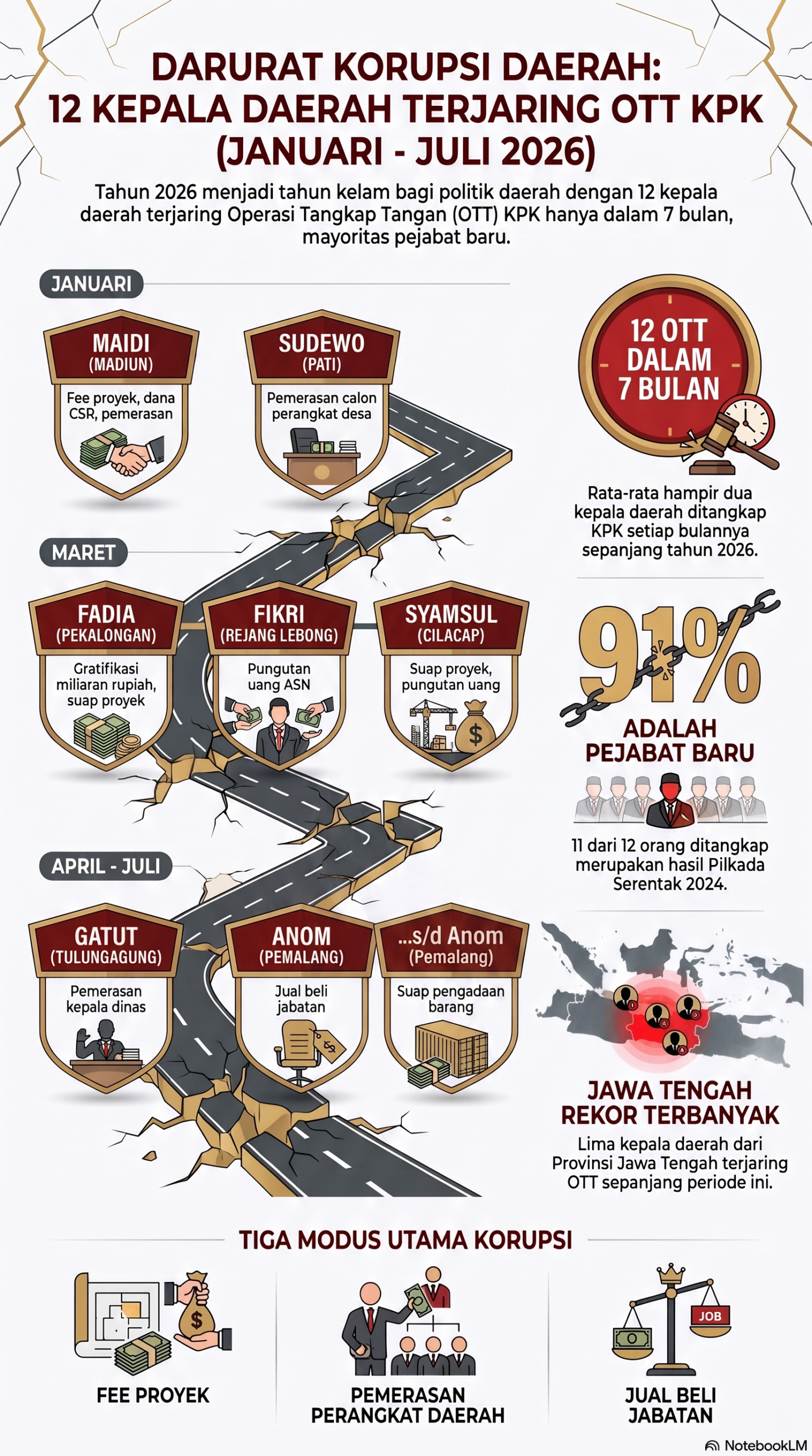 Daftar Kepala Daerah Korupsi sepanjang 2026.MOJOK.CO